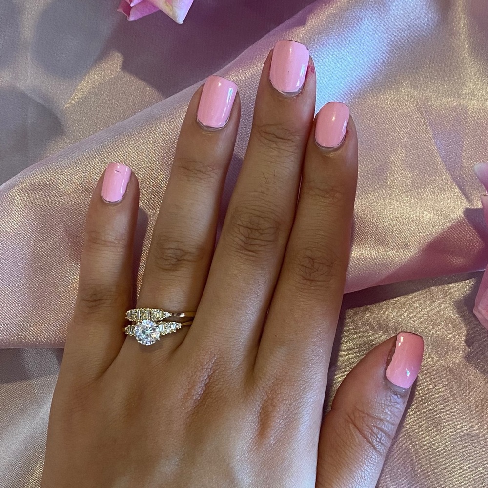 14k Solid Yellow Gold Engagement Ring 5 6 7 8 9 - Picture 9 of 9